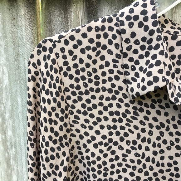 Apt. 9 Tops - Polka Dot Button Down Top